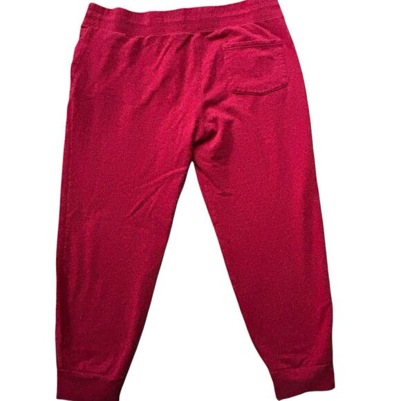 True Religion Pants Mens XXL Red Logo Core Jogger Sweatpant Horseshoe Cuff 28” - Picture 2 of 5